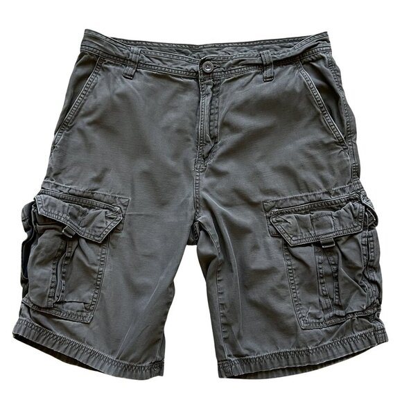 The North Face Mens 34 Utility Cargo Shorts Charcoal Gray Gorpcore Skater Grunge - Picture 2 of 11